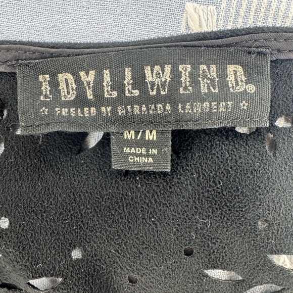 Idyllwind Black Sleeveless Fringe Top Western Style Size Medium - Picture 11 of 15